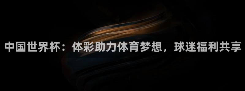 世界杯 赛程：中国世界杯：体彩助力体育梦想，球迷福利共享